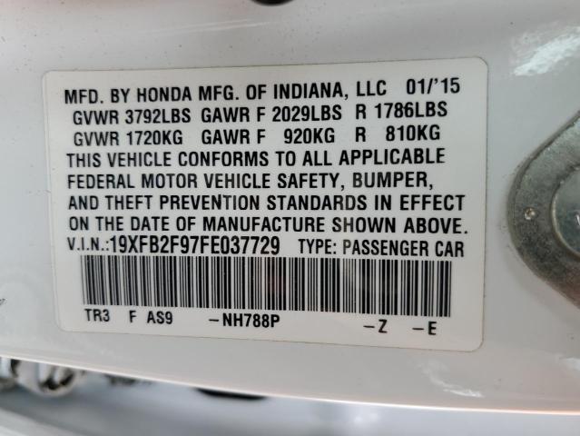 2015 HONDA CIVIC EXL - 19XFB2F97FE037729