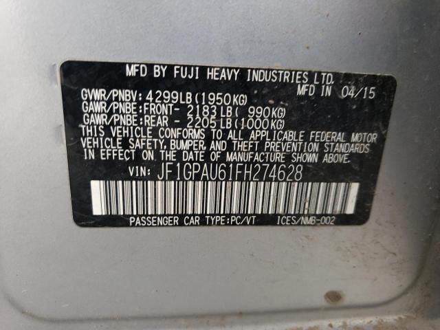 JF1GPAU61FH274628 Subaru Impreza Sport