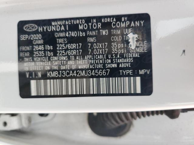 KM8J3CA42MU345667 Hyundai Tucson LIM 13