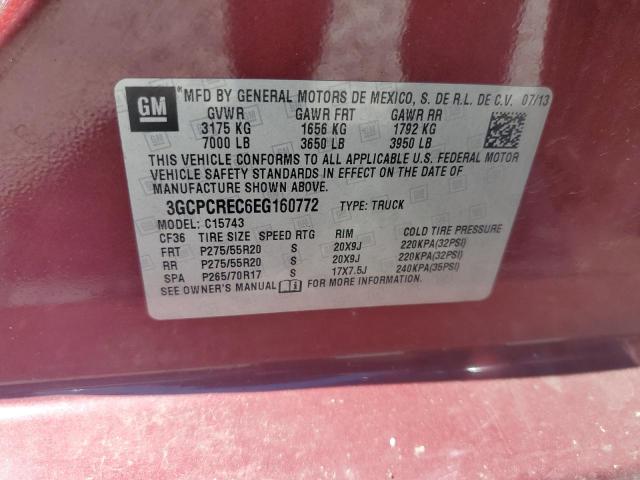 2014 Chevrolet Silverado C1500 Lt VIN: 3GCPCREC6EG160772 Lot: 63106993