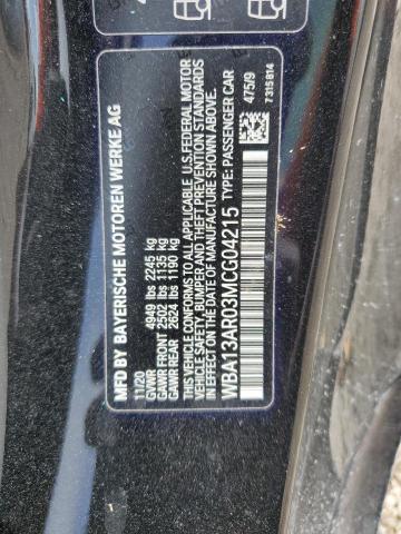 2021 BMW M440XI WBA13AR03MCG04215