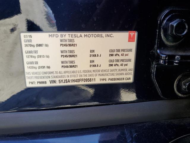 2015 TESLA MODEL S P8 5YJSA1H40FF095611