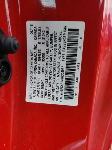 2HGFC4B54JH305937 Honda Civic Lx