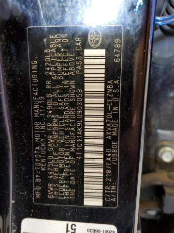 VIN 4T1C11AK9LU903059 2020 Toyota Camry, LE no.12