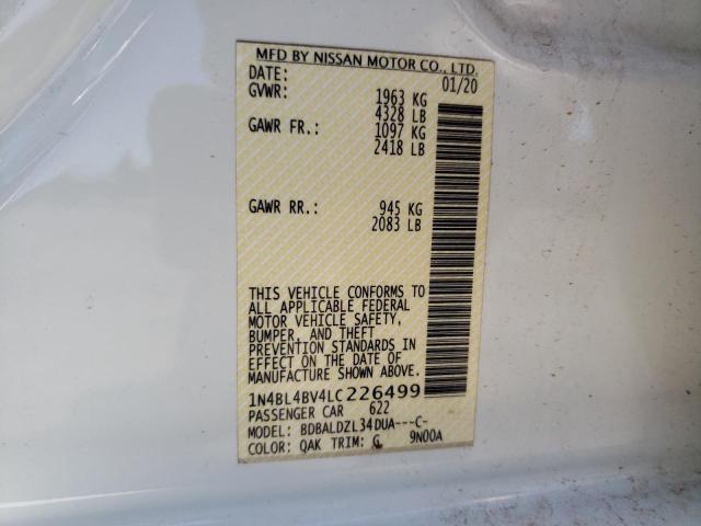 1N4BL4BV4LC226499 Nissan ALTIMA S