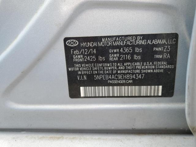 5NPEB4AC9EH894347 Hyundai SONATA GLS