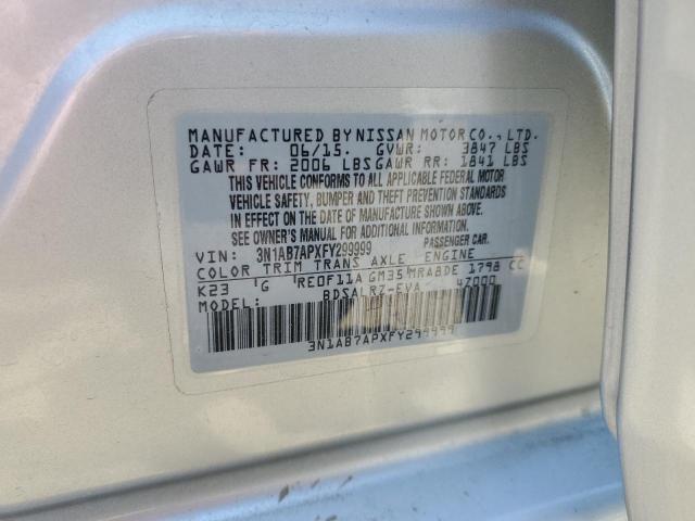3N1AB7APXFY299999 Nissan SENTRA S
