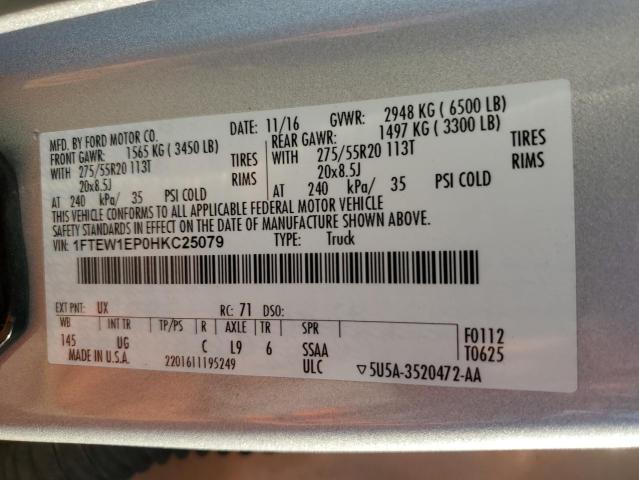 1FTEW1EP0HKC25079 Ford F150 Supercrew