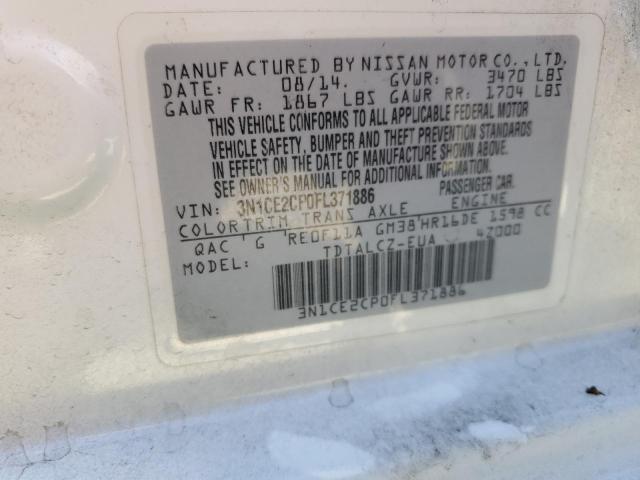 3N1CE2CP0FL371886 Nissan Versa Note S