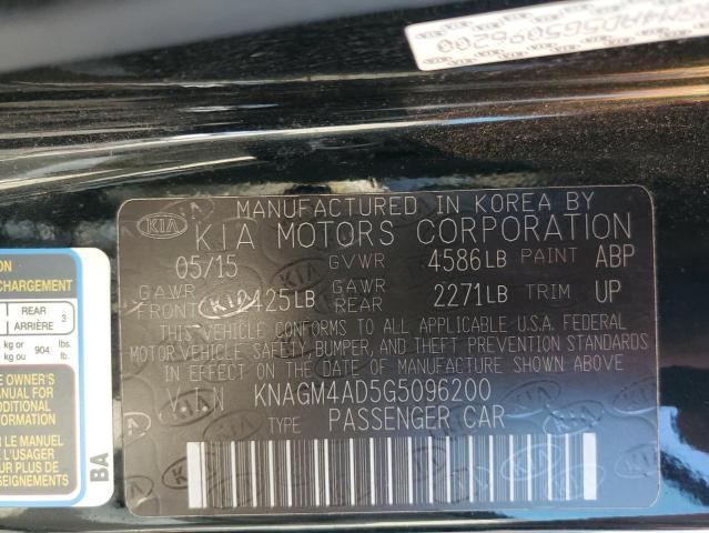 KNAGM4AD5G5096200 KIA OPTIMA HYBRID