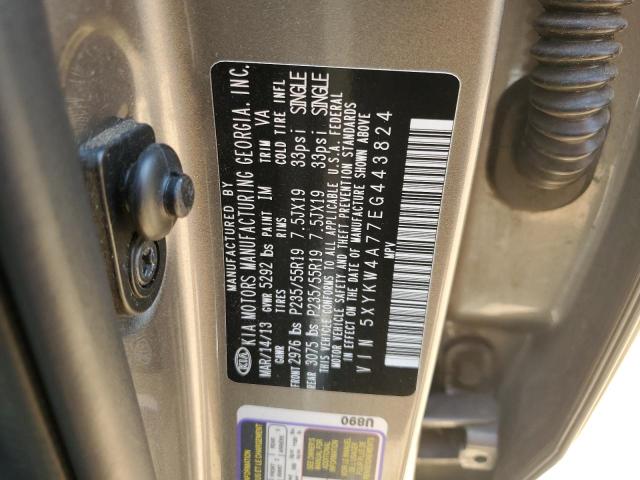 5XYKW4A77EG443824 KIA SORENTO SX