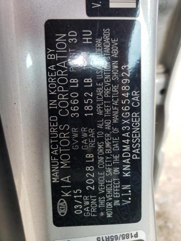 KNADM4A3XG6548923 KIA RIO LX