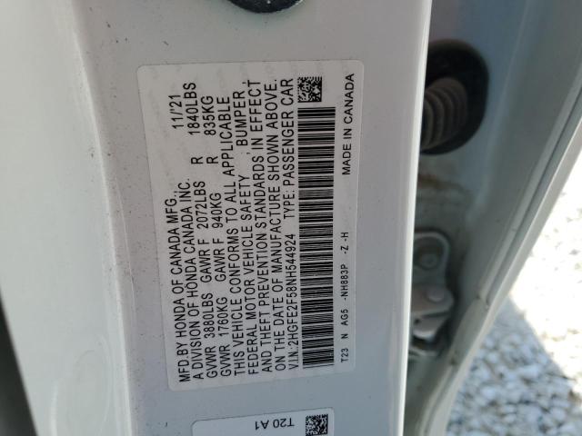 2HGFE2F58NH544924 Honda Civic Sport
