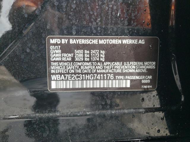 2017 BMW 740 I - WBA7E2C31HG741176