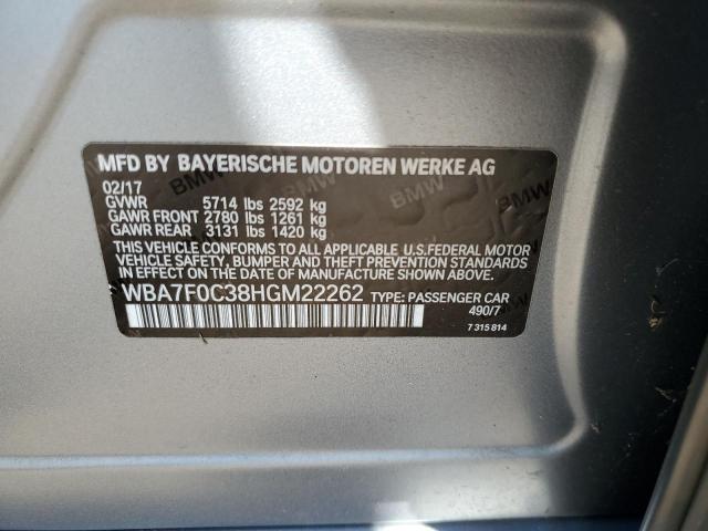 2017 BMW 750 I - WBA7F0C38HGM22262