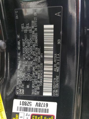 5TDKA3DC4CS013590 2012 TOYOTA SIENNA, photo no. 13