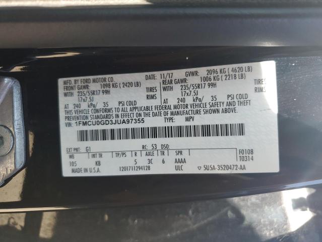 1FMCU0GD3JUA97355 Ford ESCAPE SE