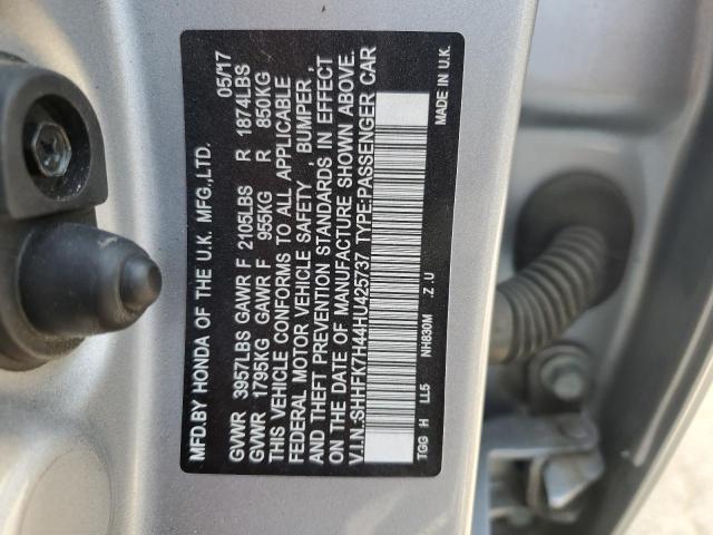 2017 HONDA CIVIC COUP SHHFK7H44HU425737
