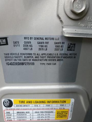 2011 Buick Lacrosse Cxl VIN: 1G4GC5ED8BF279109 Lot: 64084923