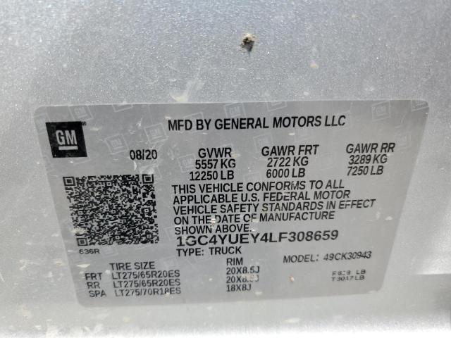 2020 CHEVROLET SLVRD 3500 1GC4YUEY4LF308659