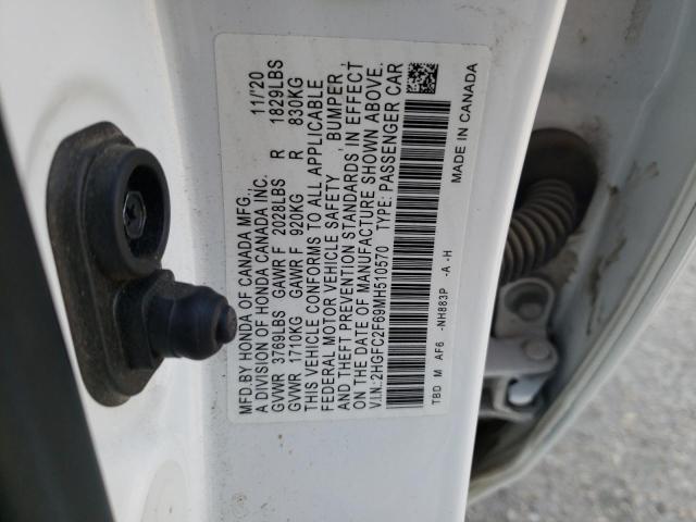 2HGFC2F69MH510570 Honda Civic Lx