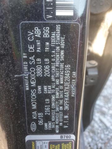 3KPFK4A7XJE284916 KIA FORTE LX