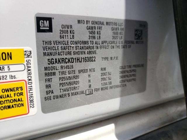 5GAKRCKD1HJ163022 Buick Enclave