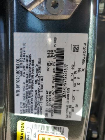 3FA6P0H77FR234609 Ford FUSION SE