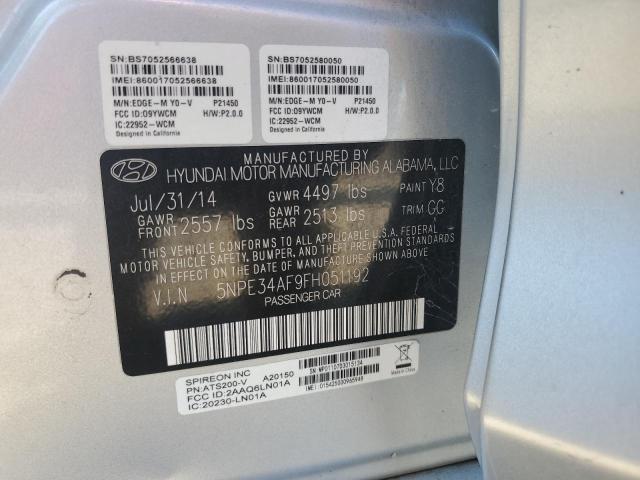 5NPE34AF9FH051192 | 2015 HYUNDAI SONATA SPO