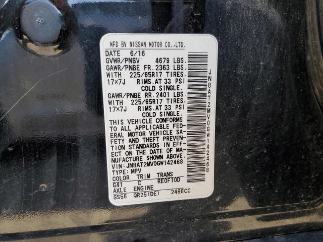 JN8AT2MV0GW142468 Nissan ROGUE S