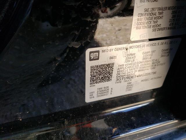3GTU9DET4MG335796 GMC Sierra K1500 Slt