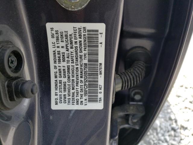 19XFC2F52GE057558 Honda Civic Lx