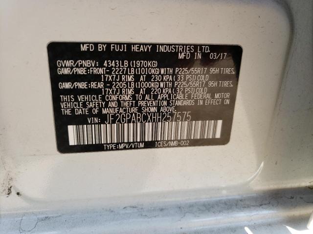 JF2GPABCXHH257575 Subaru Crosstrek Premium