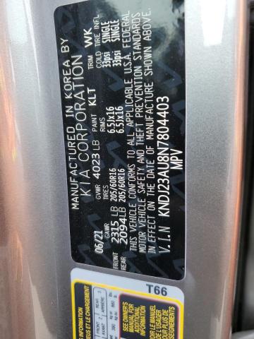 KNDJ23AU8N7804403 KIA SOUL LX