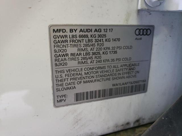 VIN WA1LAAF73JD027153 2018 Audi Q7, Premium Plus no.14