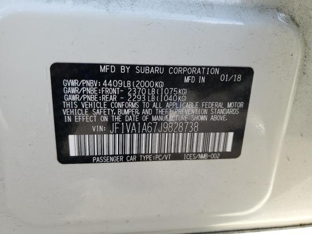 JF1VA1A67J9828738 Subaru WRX