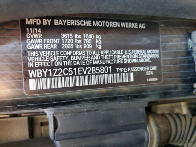 WBY1Z2C51EV285801 BMW I3 Bev