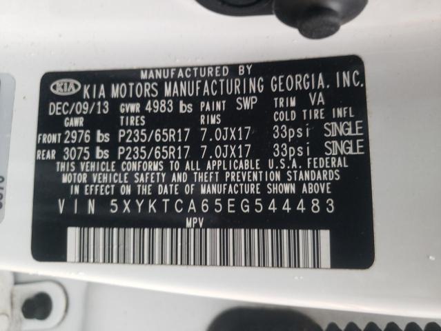 5XYKTCA65EG544483 KIA SORENTO LX