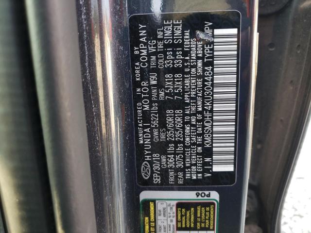 2019 HYUNDAI SANTA FE X - KM8SMDHF4KU304484