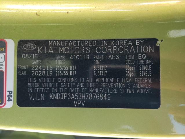 KNDJP3A53H7876849 KIA SOUL +