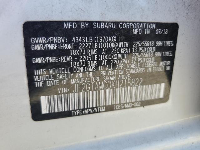 JF2GTAMC0KH215822 Subaru Crosstrek Limited