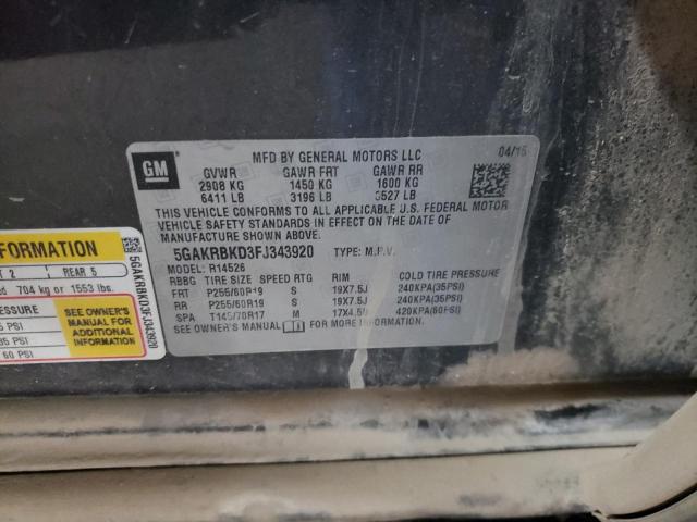 5GAKRBKD3FJ343920 Buick Enclave
