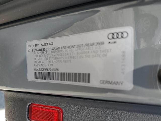 2019 AUDI 100 CS - WAUB4CF56KA014836