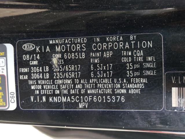 2015 KIA SEDONA L - KNDMA5C10F6015376