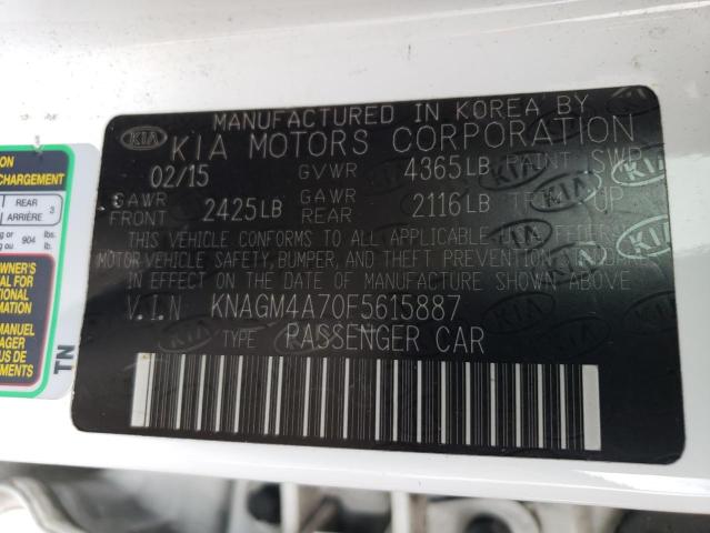 KNAGM4A70F5615887 KIA Optima Lx