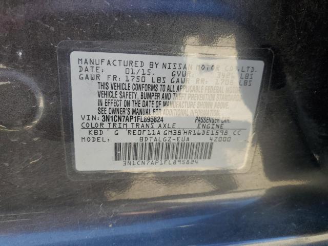 3N1CN7AP1FL895824 Nissan VERSA S