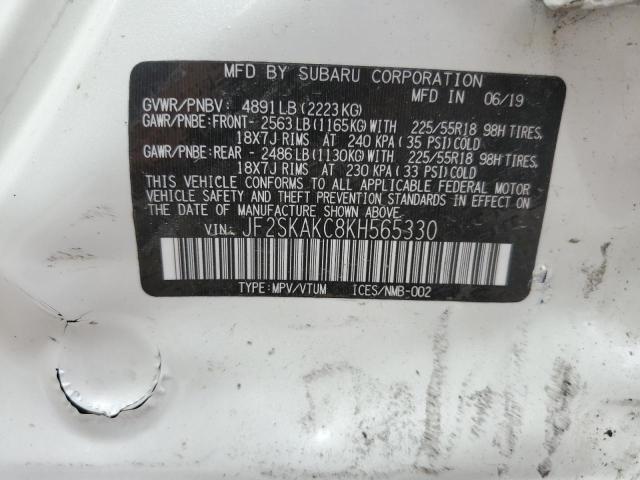 2019 SUBARU FORESTER S - JF2SKAKC8KH565330