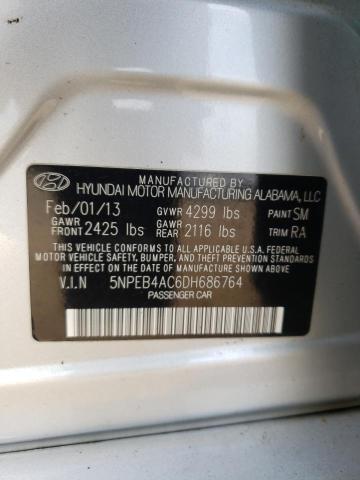 2013 Hyundai Sonata Gls VIN: 5NPEB4AC6DH686764 Lot: 64566273