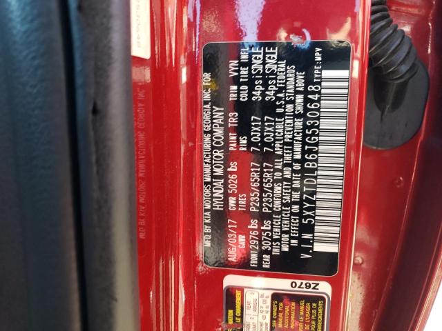 5XYZTDLB6JG530648 Hyundai SANTA FE SPORT