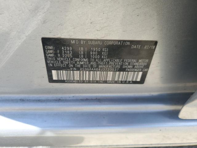 VIN: 4S3GTAA64J3733537 Auction: COPART Lot: 62409883 Location: OR - EUGENE 4S3GTAA64J3733537 SUBARU IMPREZA 2018 SILVER Photo 12